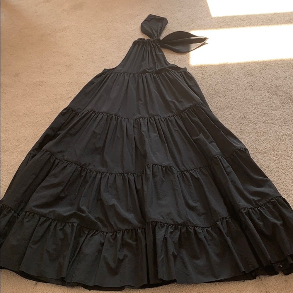 Marques almeida black halter maxi dress S